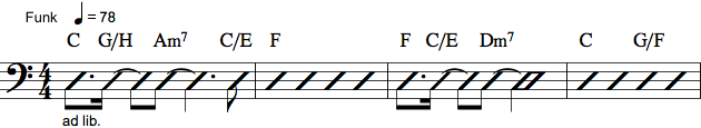 Becifring med rytme notation