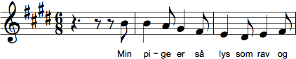 Min pige er så lys om rav