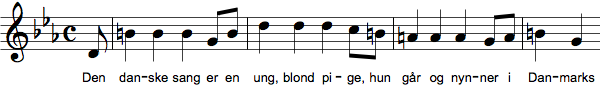 Den danske sang er en ung, blond pige
