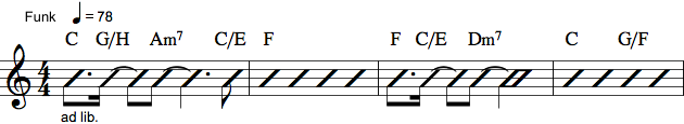 Becifring med rytme notation