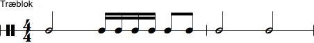Notation af træblok