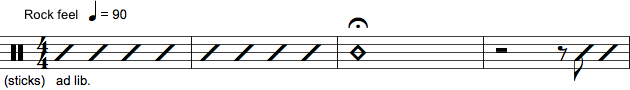 Rytmenoder i trommenotation