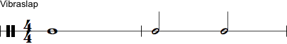 Notation af vibraslap